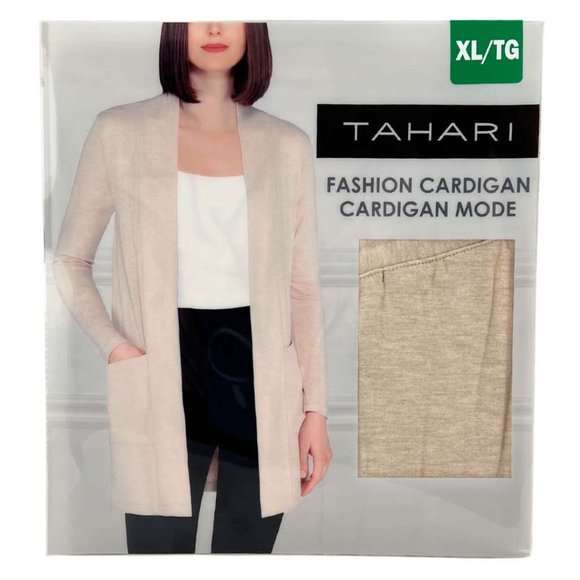 Tahari | Women's Fashion Cardigan | Tan | Various Sizes - Picture 1 of 2